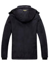 Black Women's Waterproof Windproof Fleece Jacket With Hood