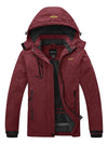 WineRed Women's Waterproof Winter Ski Jacket & Rain Jacket with Hood