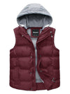 wantdo womans quilted puffer vest burgundy