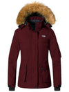 WineRed Womens Winter Coats Heavy Snow Jacket Ski Insulated Parka Waterproof
