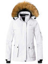White Womens Winter Coats Heavy Snow Jacket Ski Insulated Parka Waterproof