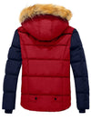 Men's Winter Puffer Coat Warm Faux Fur Hooded Jacket