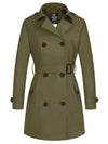 ladies olive trench coat