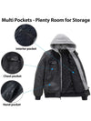 Men's Faux Leather Jacket Moto Jacket with Removable Hood