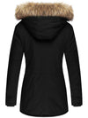 Women's Winter Coat With Detachable Hood Cotton Padded Parka