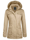 Women's Hooded Winter Coat Warm Sherpa Lined Parka Jacket