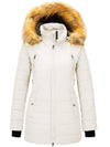 Women's Winter Coat Puffer Coats with Removable Faux Fur Hood