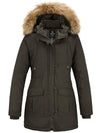 Women's Winter Coat With Detachable Hood Cotton Padded Parka