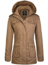 Women's Hooded Winter Coat Warm Sherpa Lined Parka Jacket