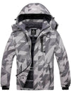 Men's Waterproof Ski Jacket Fleece Winter Coat Windproof Rain Jacket