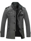 mens peacoat winter jacket gray